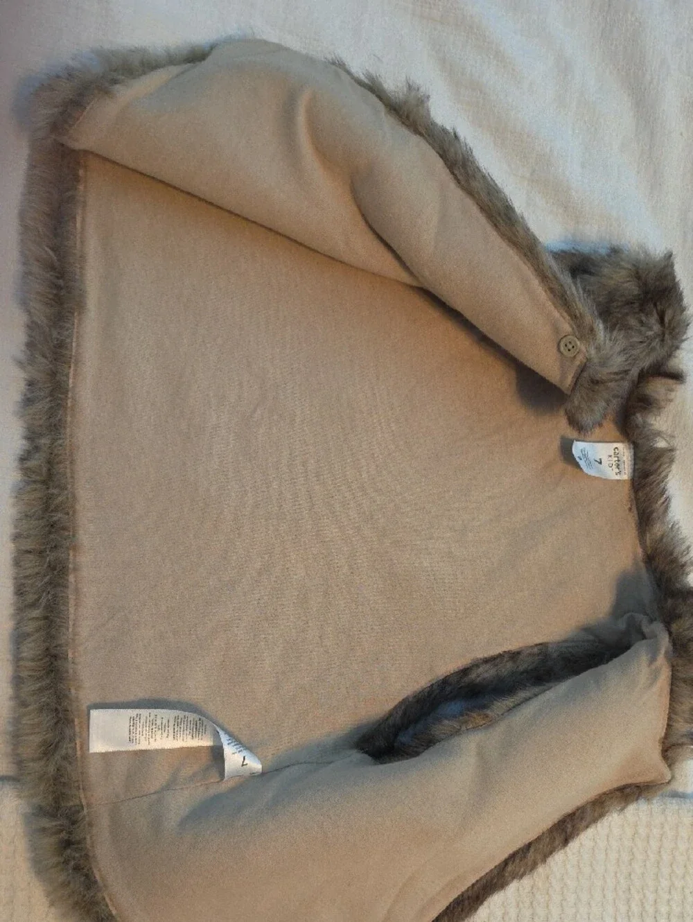 Carter's Girls Faux Fur Brown Multi-Tone Vest